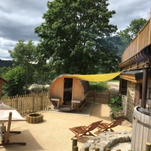 Espace Détente extérieur sauna et bain nordique